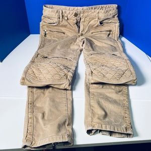 Robin's Jeans Straight Leg Motorcycle Racer Jeans - Dirty Khaki 31/32